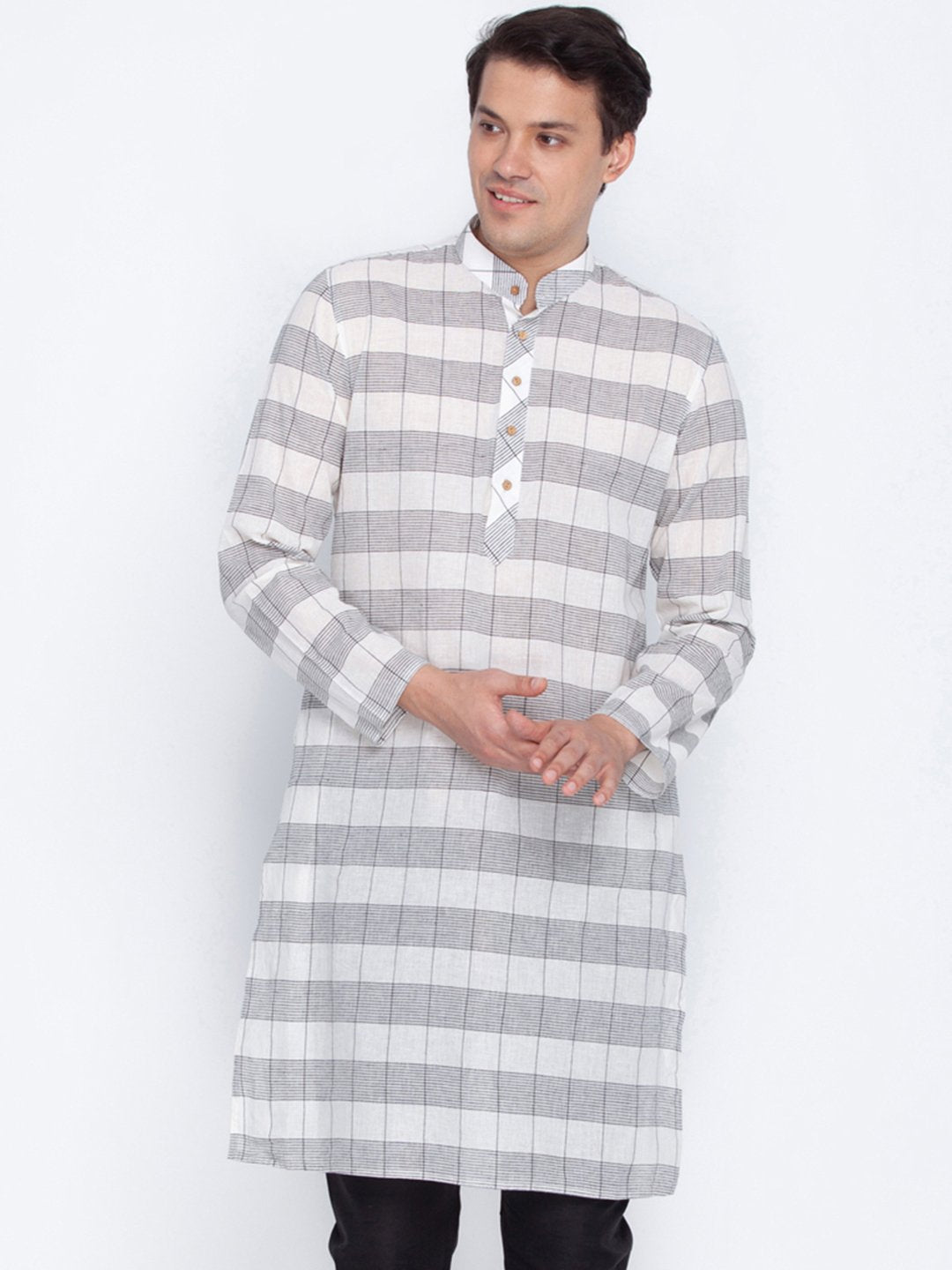 Men's White Cotton Kurta