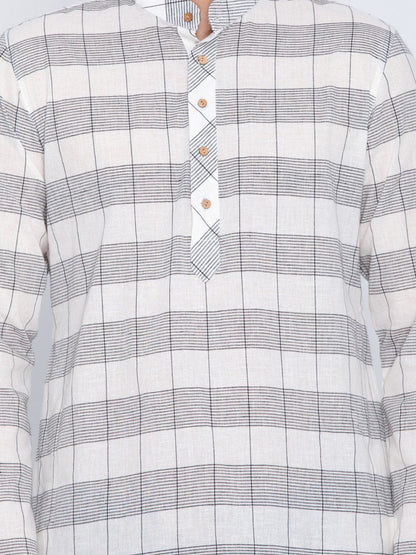 Men's White Cotton Kurta