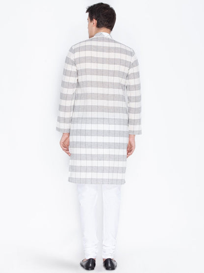 Men's White Cotton Kurta and Pyjama Set