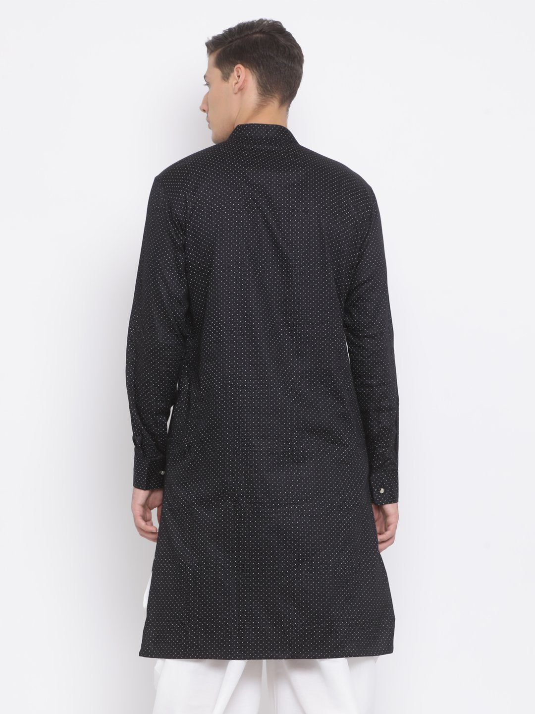 Men's Black Cotton Kurta