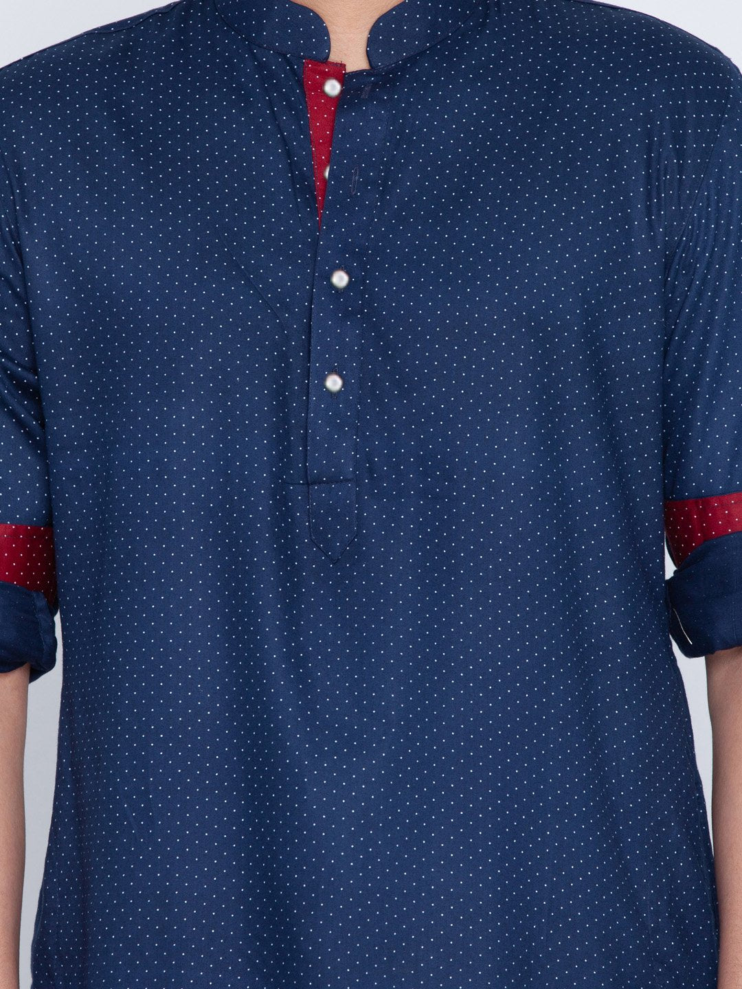Men's Blue Cotton Kurta