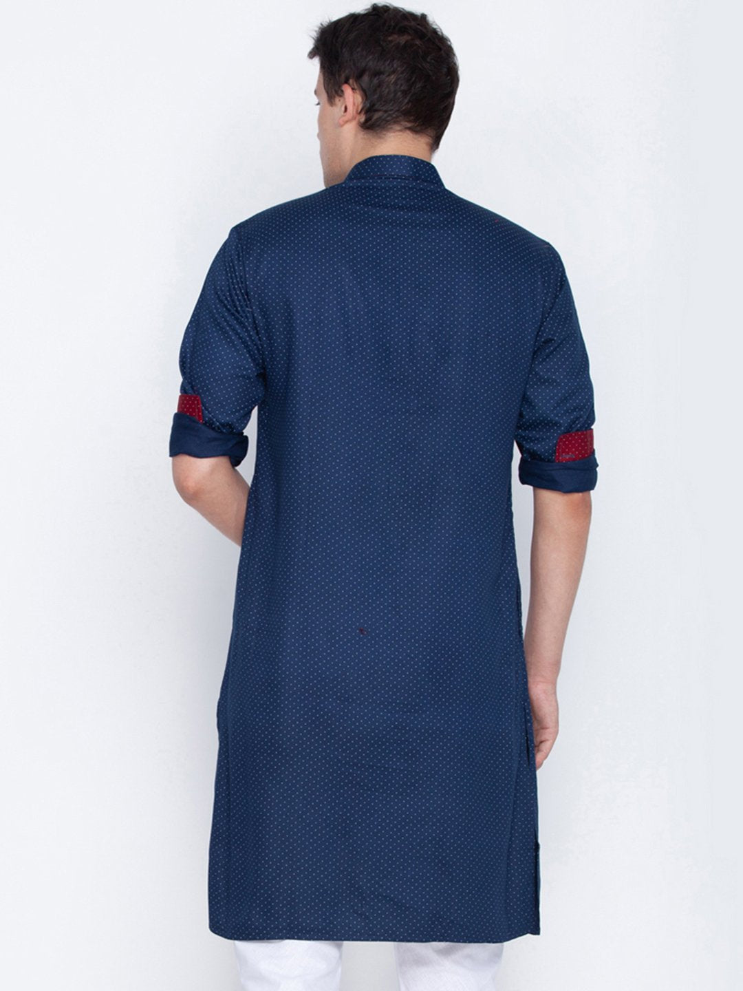 Men's Blue Cotton Kurta