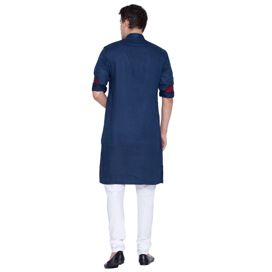Men's Blue Cotton Kurta
