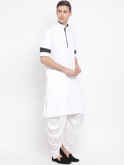 Men's White Cotton Kurta