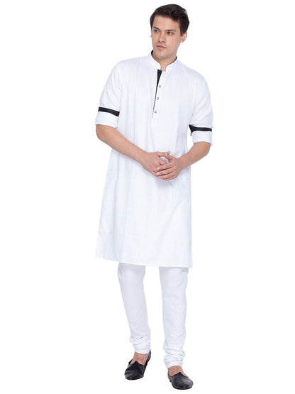 Men's White Cotton Kurta