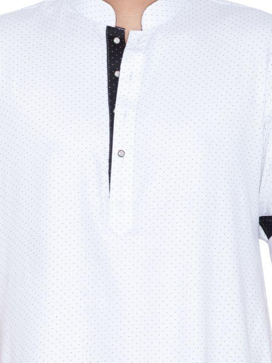 Men's White Cotton Kurta