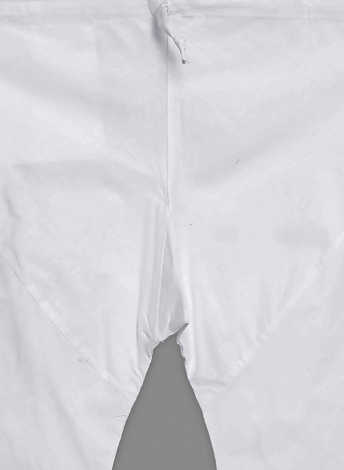 Men's White Cotton Blend Kurta and Pyjama Set