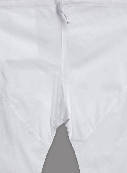 Men's White Cotton Blend Kurta and Pyjama Set