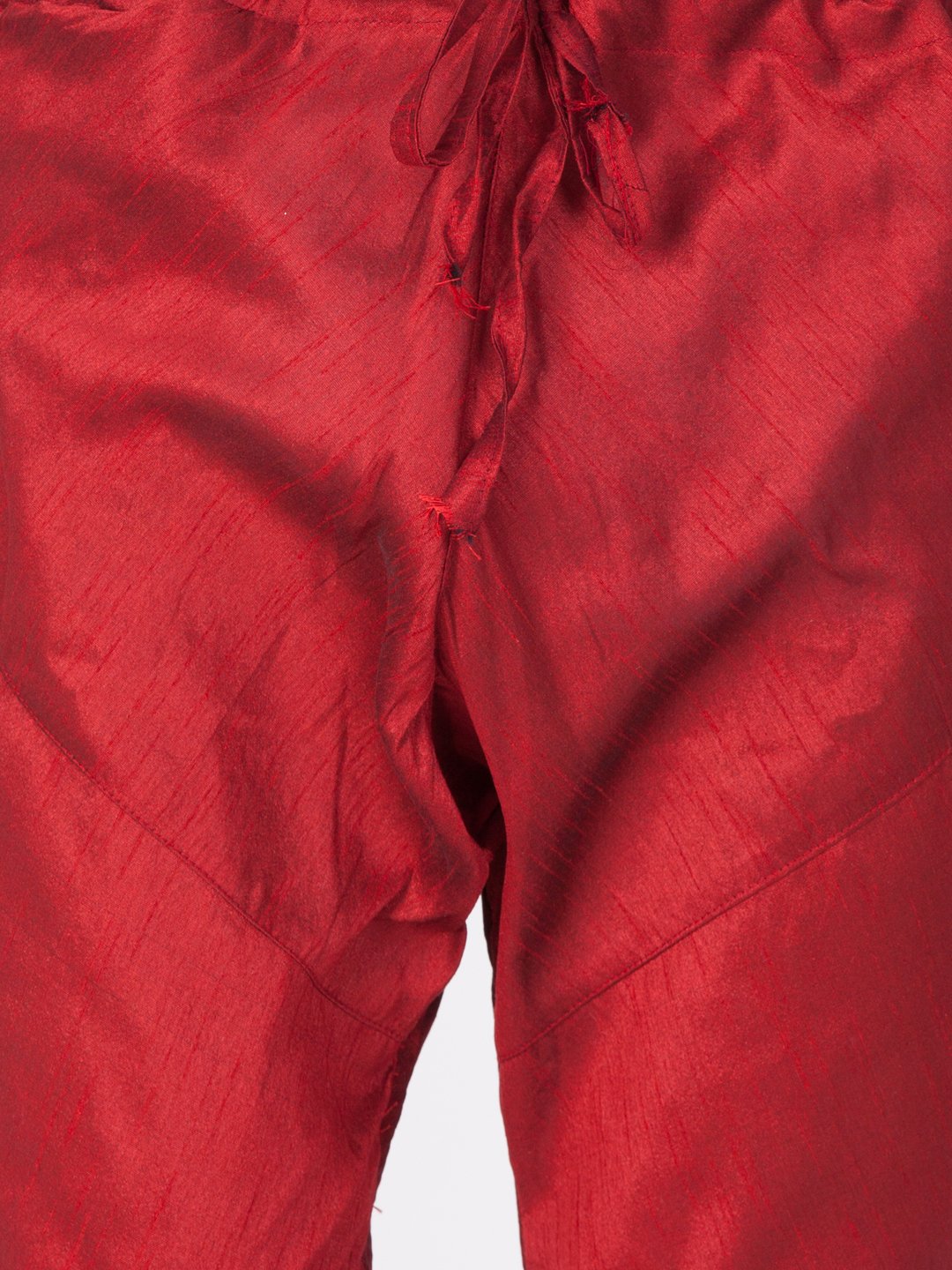 Men's Maroon Cotton Silk Blend Kurta and Pyjama Set
