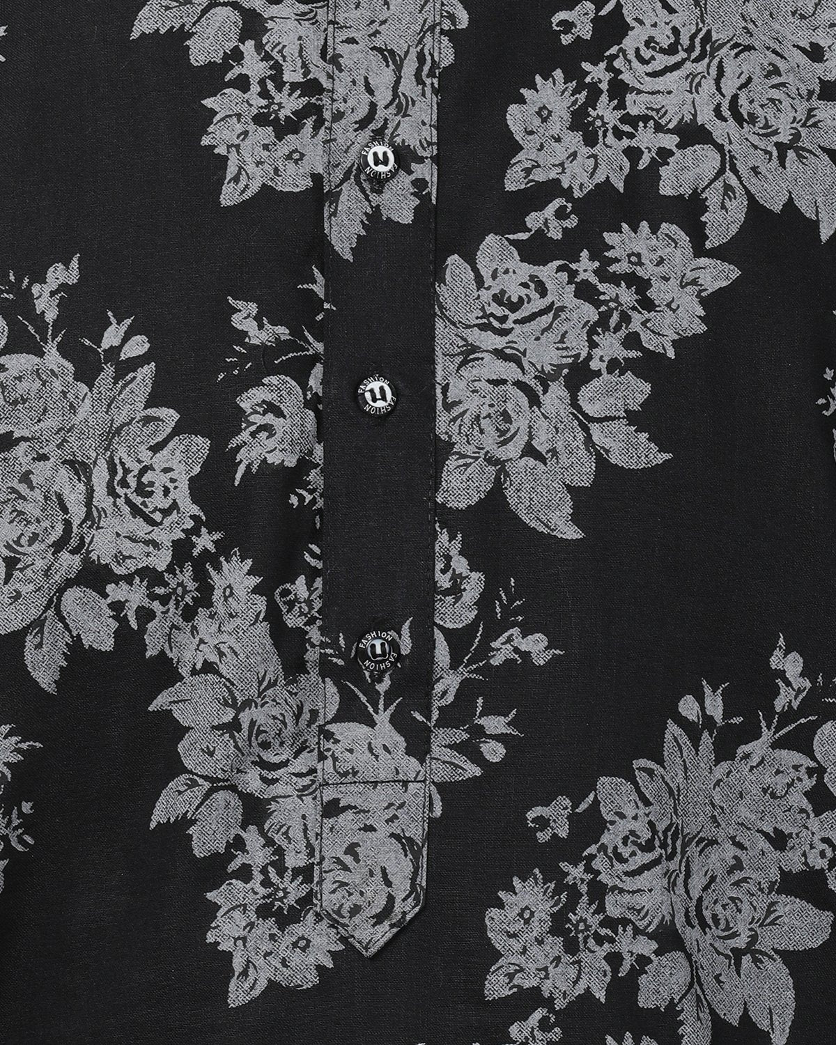 Men's Black Cotton Kurta and Pyjama Set