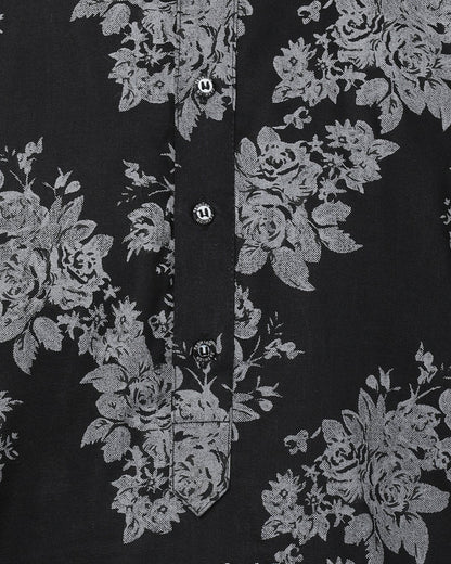 Men's Black Cotton Kurta and Pyjama Set