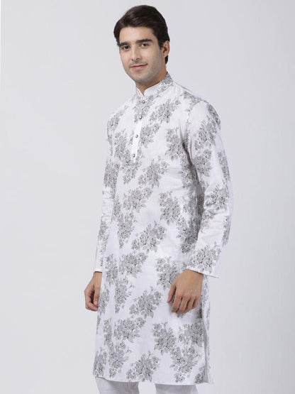 Men's White Cotton Kurta