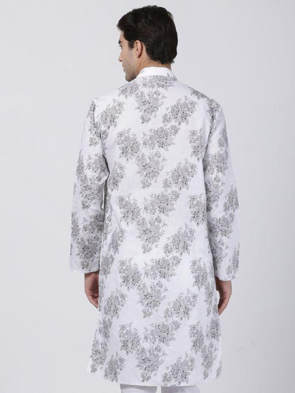 Men's White Cotton Kurta