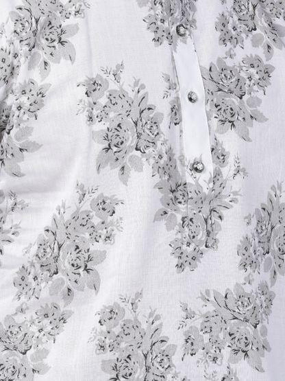 Men's White Cotton Kurta and Pyjama Set