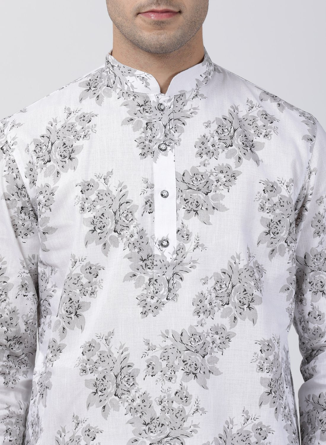 Men's White Cotton Kurta and Pyjama Set