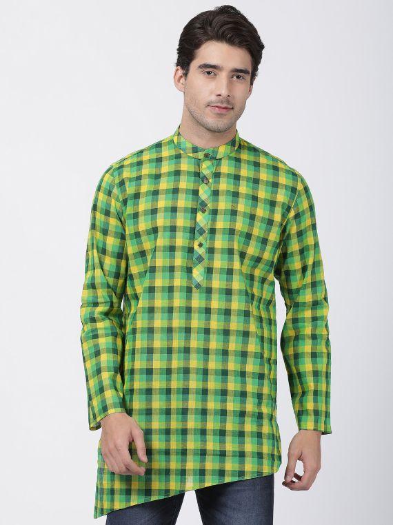 Men's Green Pure Cotton Kurta