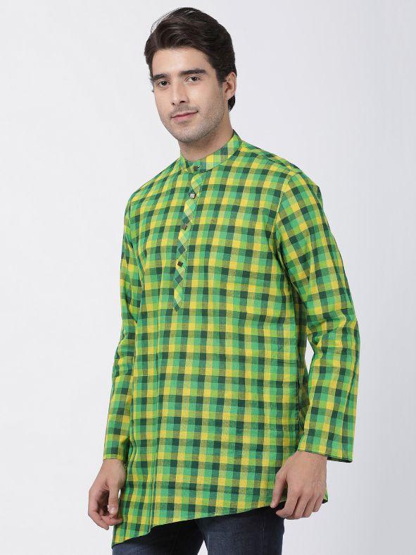Men's Green Pure Cotton Kurta