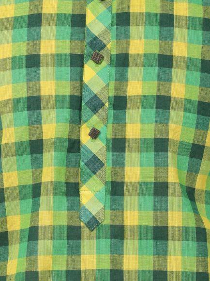 Men's Green Pure Cotton Kurta