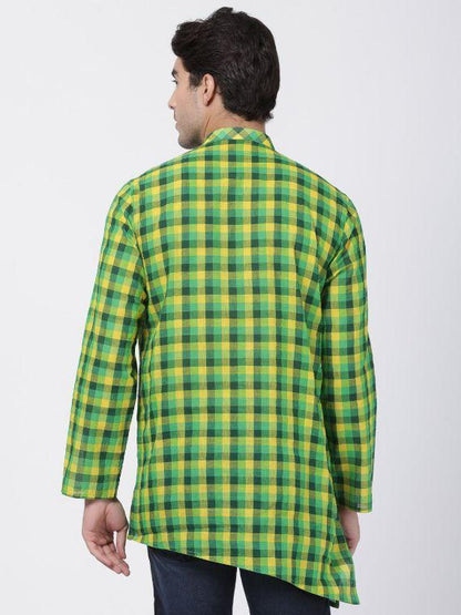 Men's Green Pure Cotton Kurta