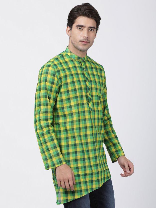Men's Green Pure Cotton Kurta