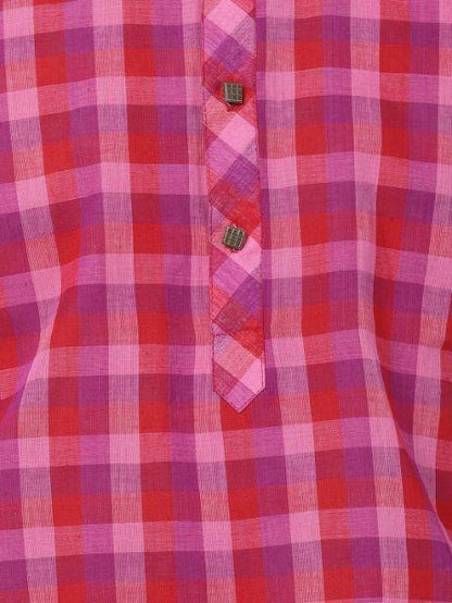 Men's Purple Pure Cotton Kurta