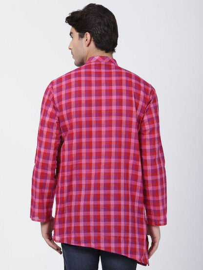Men's Purple Pure Cotton Kurta