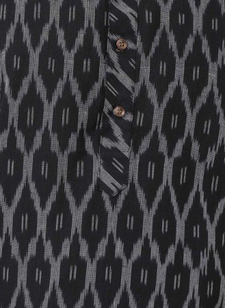 Men's Black Pure Cotton Kurta