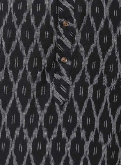 Men's Black Pure Cotton Kurta