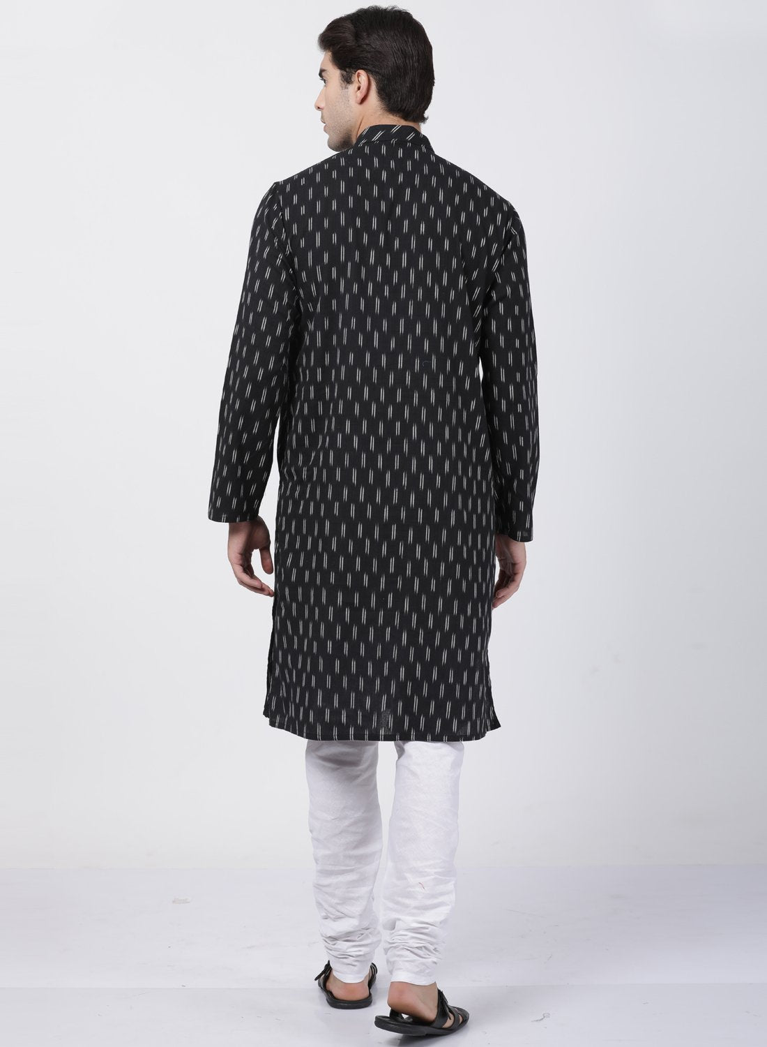 Men's Black Pure Cotton Kurta and Pyjama Set
