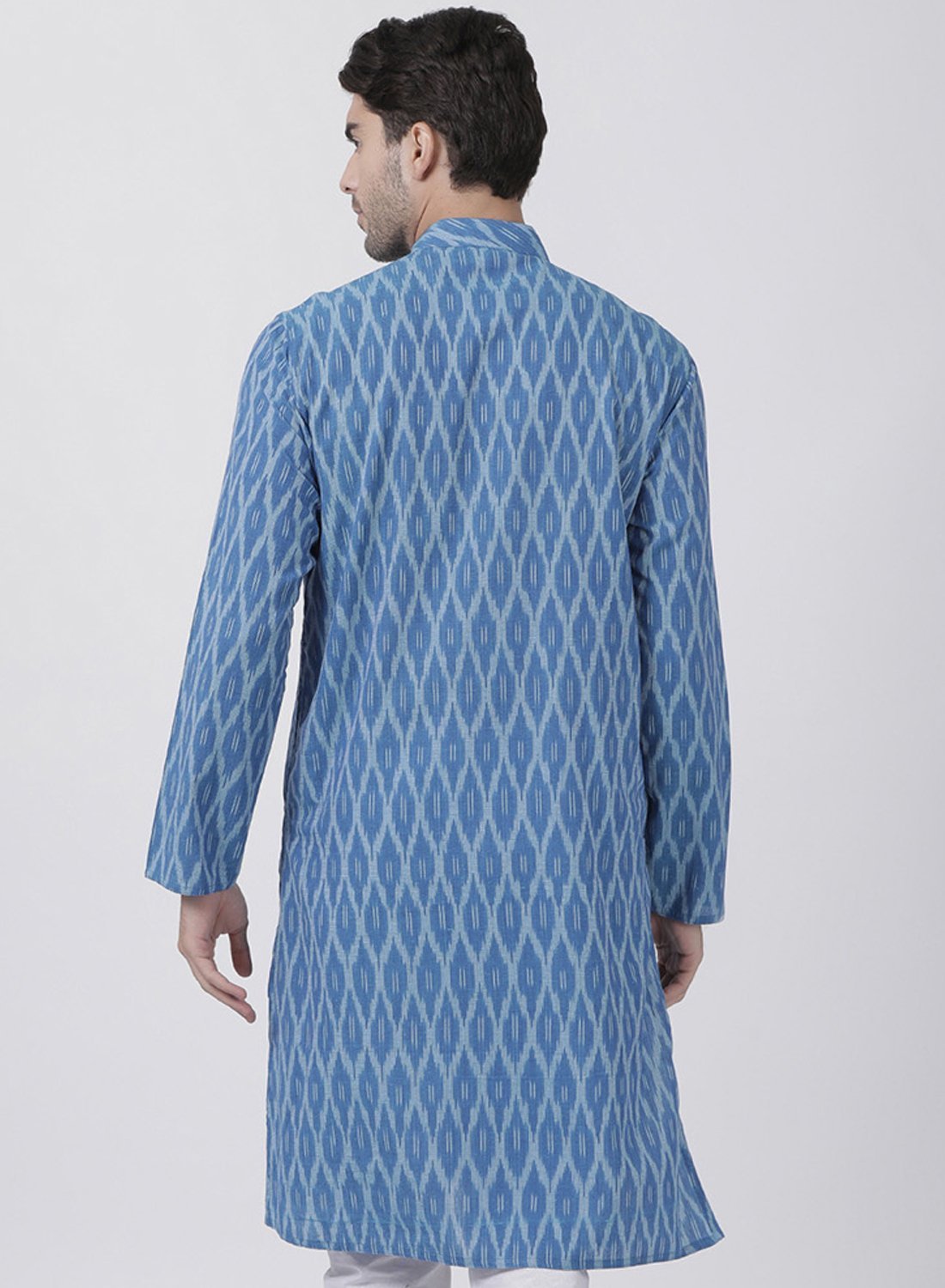 Men's Blue Pure Cotton Kurta and Pyjama Set
