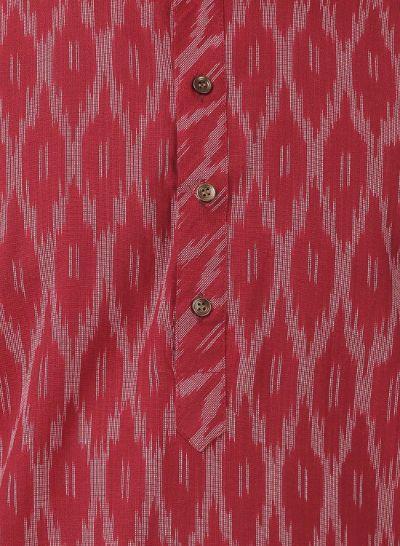 Men's Maroon Pure Cotton Kurta