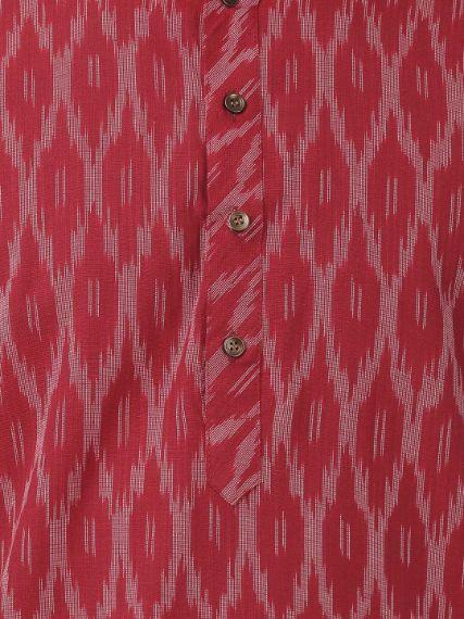 Men's Maroon Pure Cotton Kurta and Pyjama Set