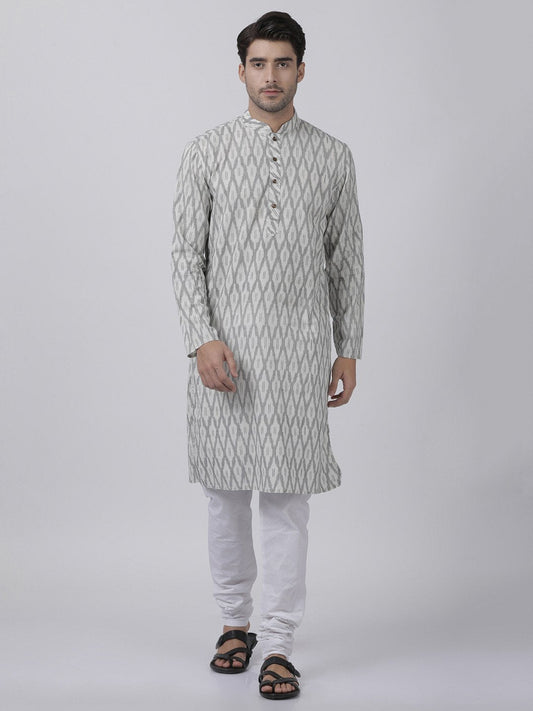 Men's White Pure Cotton Kurta and Pyjama Set