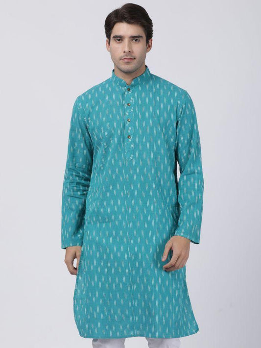 Men's Light Blue Pure Cotton Kurta