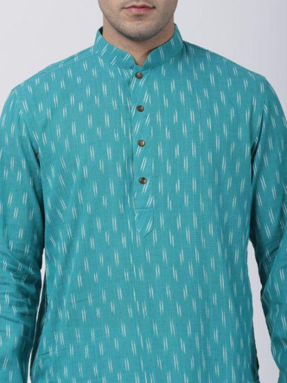 Men's Light Blue Pure Cotton Kurta