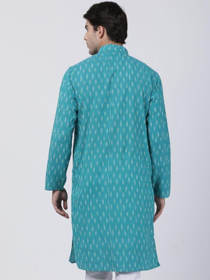 Men's Light Blue Pure Cotton Kurta
