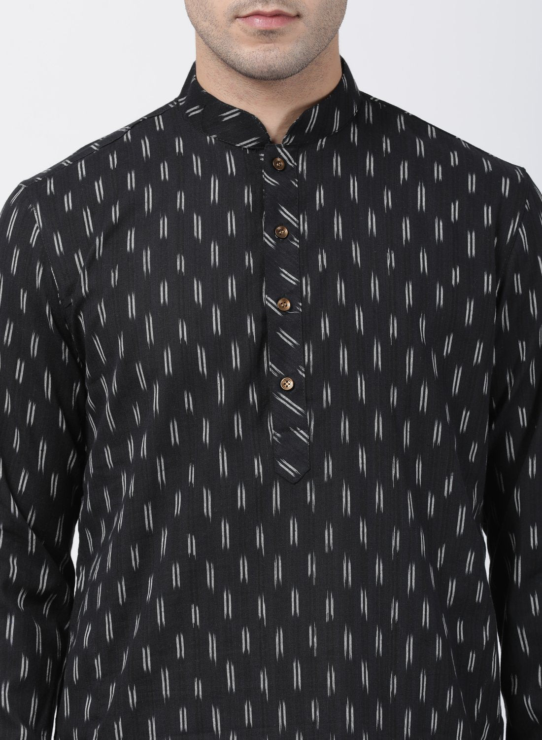 Men's Black Pure Cotton Kurta