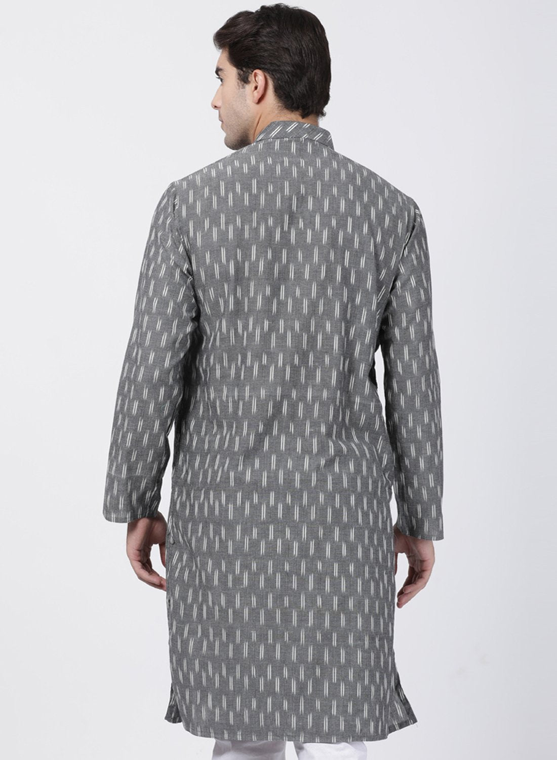 Men's Grey Pure Cotton Kurta