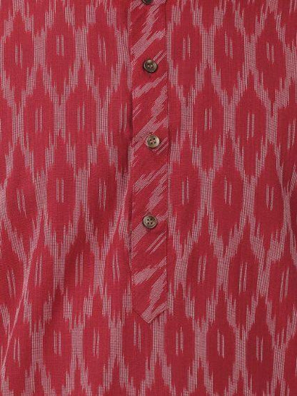 Men's Maroon Pure Cotton Kurta and Pyjama Set