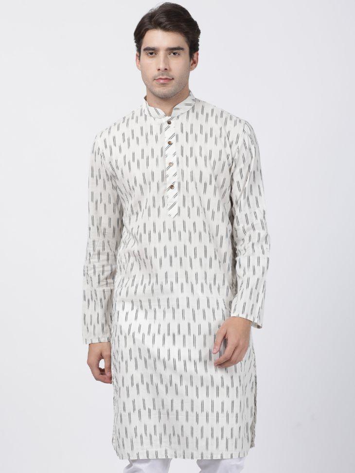 Men's White Pure Cotton Kurta