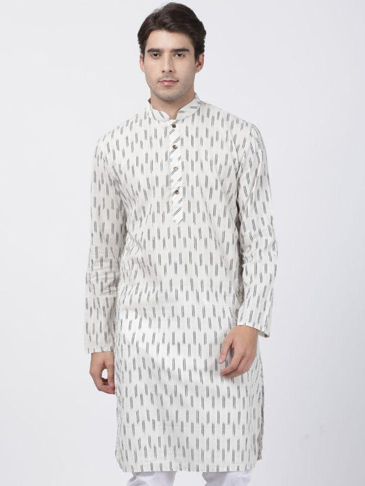 Men's White Pure Cotton Kurta