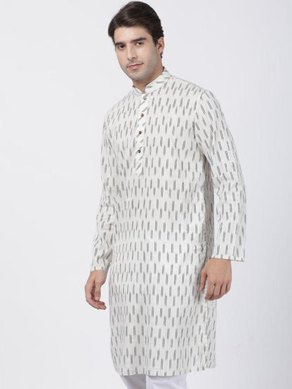 Men's White Pure Cotton Kurta