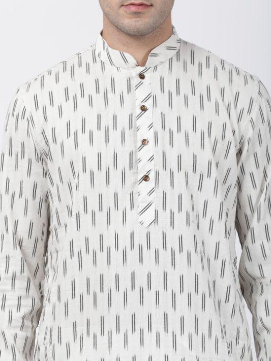 Men's White Pure Cotton Kurta