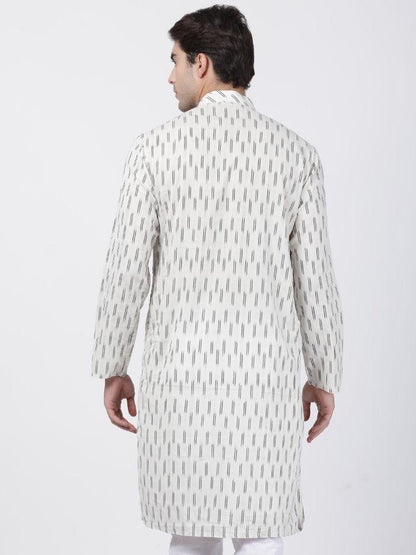 Men's White Pure Cotton Kurta