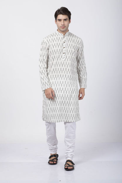 Men's White Pure Cotton Kurta