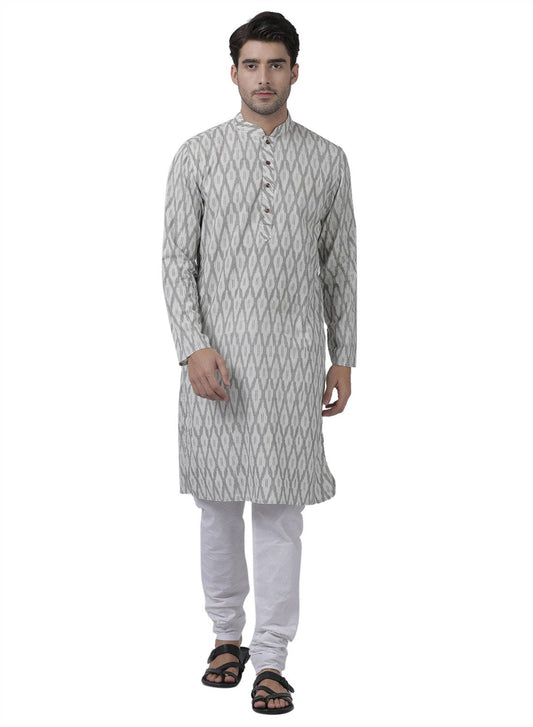 Men's White Pure Cotton Kurta and Pyjama Set