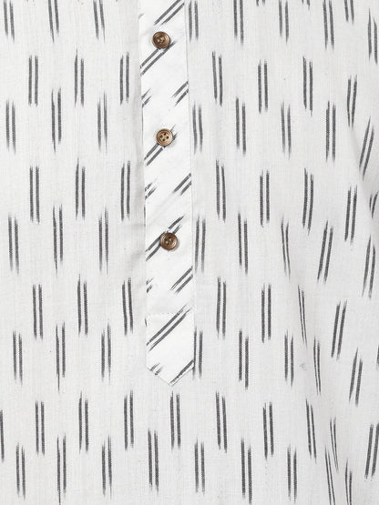 Men's White Pure Cotton Kurta and Pyjama Set