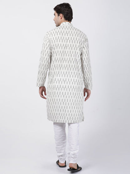 Men's White Pure Cotton Kurta and Pyjama Set