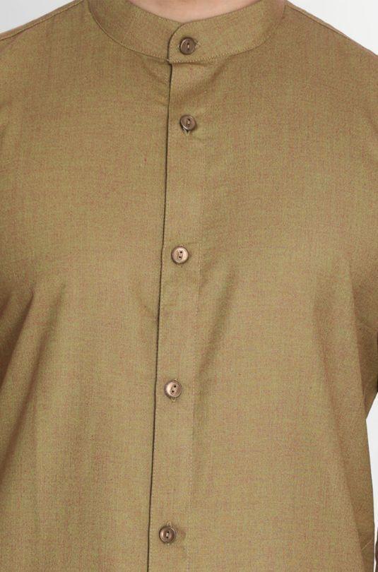Men's Brown Cotton Kurta