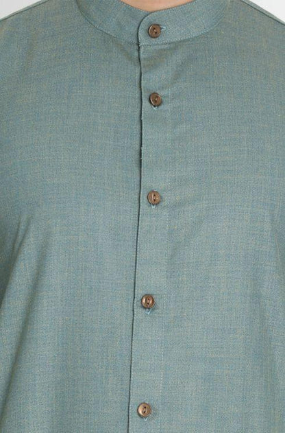Men's Green Cotton Kurta